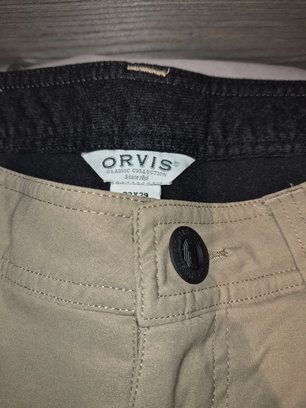 Orvis Men's Tan Fleece Lined Pants. Inseam Length Altered To 24